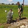 instalace meteostaničky a srážkoměru nedaleko zkusné plochy